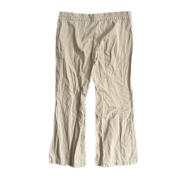 BCBGMaxazria women’s size medium wide leg linen blend drawstring pants  - Picture 3 of 7